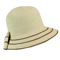 Cloche Sun Hat with Hat Liner Set | Beige