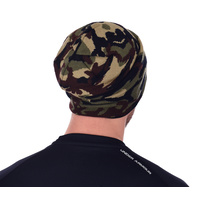 Large View Green Camouflage Slouch Beanie