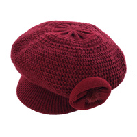 Angora Bakeryboy - Skull Style  | Red - Wine Burgundy