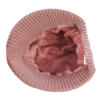 Wide Brim Angora Bakerboy Hat | Pink - Dusty Pink