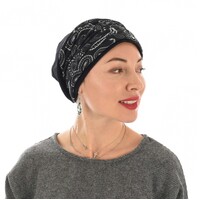 Black Premium Cotton Beanie with Seamless Headband | Option 16 | L/XL