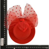 Big Bow Top Hat Fascinator | Red