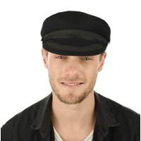 Wool Felt Greek Fisherman Cap | Black | 59cm