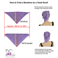 Paisley Print Cotton Bandana  | Black