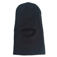 Large View Balaclava Knit Black One Hole
