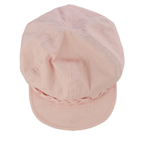 High Crown Bakerboy Chemo Hat with Braid Hatband | Pink | High Crown