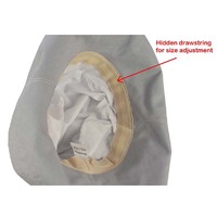 Big Bow Linen Sun Hat  | Blue - Denim Blue| Adjustable-S