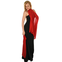 Over-Shoulder Evening Chiffon Shawl Wrap