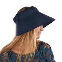 Wide Brim Rollup Visor | Blue - Navy Blue / Dark Blue