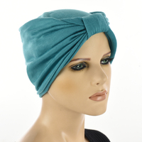 Seamless Turban Headband Scarf | Teal Green Blue