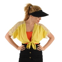 Wide Brim Slide-on Visor  | Black