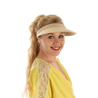 Wide Brim Slide-on Visor  | Beige