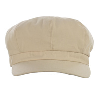 Vivien Cotton Bakerboy Cap | Beige | S/M