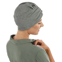 REBECCA COTTON Beanie Turban | Grey - Medium Grey | M/L