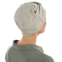 COTTON HEADBAND BOW TURBAN CAP | Grey - Light Grey/Birch