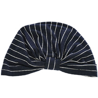 Striped Cotton Turban | Navy with White Stripes | S/M