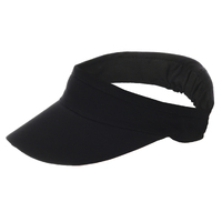 Tennis Visor and Pre-tied Stretch Scarf Set | Black