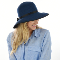 FASHION SUN HAT - BEVERLY | Blue - Navy Blue / Dark Blue