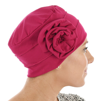 ROSETTE COTTON TURBAN - KERRY | Ruby Pink | M/L