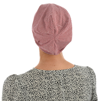 Striped Premium Cotton Beanie - Jodie | Option 3 | Red N White
