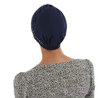 Diamante Bamboo Turban - Millie | Navy Blue / Dark Blue