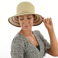 BAMBOO NIGHTCAP HAT LINER - WENDY | Camel / Dark Beige / Tan