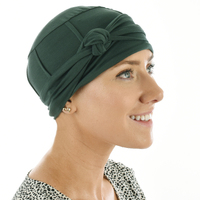 Bamboo Slip-on Cap with Tails - Susan | Green - Dark Green