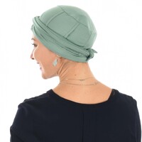 Bamboo Slip-on Cap with Tails - Susan | Sage Green