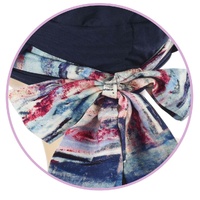 Bamboo Beanie Turban - Tina | Option 11 | NAVY Turban with Sash