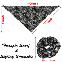 Paisley Print Cotton Triangle Head Scarf - Lara