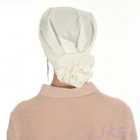 Cotton Triangle Head Scarf - Lara | Solid / Plain - White