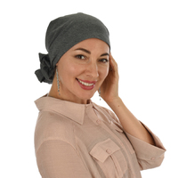 Stretch Triangle Scarf Linda | Grey - Dark Grey