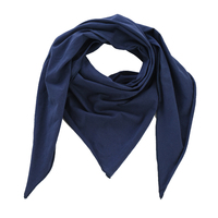 Soft Pleated Triangle Scarf - Carly | Blue - Navy Blue / Dark Blue