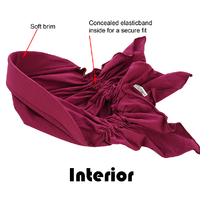 Convertible Jersey Cotton Cap - Sasha | Black