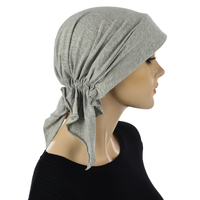 Convertible Jersey Cotton Cap - Sasha | Grey - Light Grey