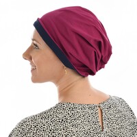 Double-sided Two-toned Headcover - Ingrid | Option 1 - Navy vs. Claret Pink