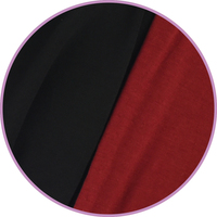 Double-sided Two-toned Headcover - Ingrid | Option 3 - Black vs. Deep Red