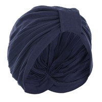 Reversible Classic Cotton Turban - Nora | Navy Blue
