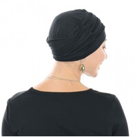 Bamboo Turban with Twin Twists - Carol | Dark Grey