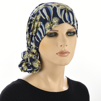 Floral Eternity Loop Scarf Turban | Option 7 | Tasmanian Blue Gum