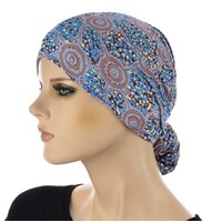 Floral Eternity Loop Scarf Turban | Option 11 | Colourful Aboriginal Art Inspired Print