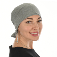 Bamboo Infinity Scarf Head Wrap   | Grey - Medium Grey
