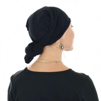 Bamboo Infinity Scarf Head Wrap | Black