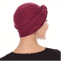 Bamboo Infinity Scarf Head Wrap | Claret Deep Red