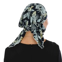Slouchy Pre-tied Floral Scarf Lena | #11 Tropical Flowers and Leaves 