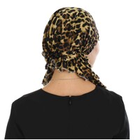 Slouchy Pre-tied Floral Scarf Lena | #12 Leopard Print