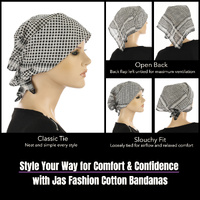 Black and White Classic Houndstooth Pattern Bandana