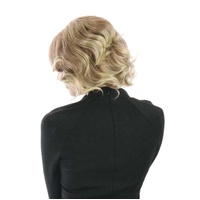 Streak Wavy Wig – Nicole | Light Brown with Blonde Highlights