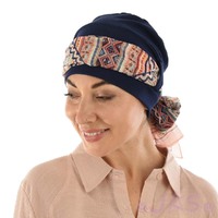 Jersey Turban Katelyn | #1 Navy Turban with Sash