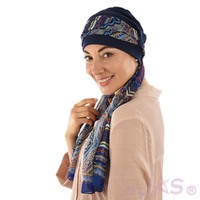 Jersey Turban Katelyn | #3 Navy Turban with Sash